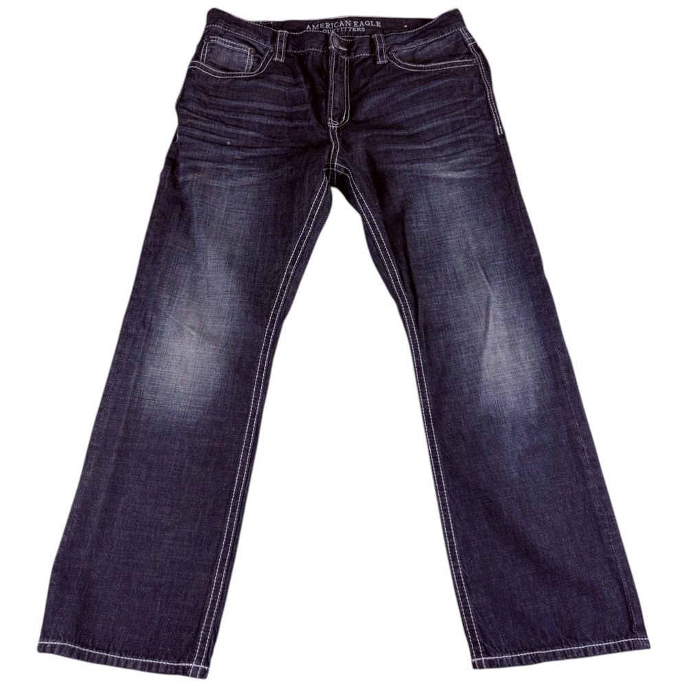 American Eagle Outfitter Original Bootcut Jeans Mens 36x32 (37x31.5) Blue Denim